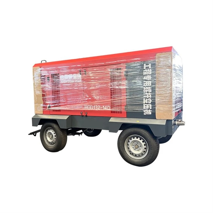 Compressor de ar de parafuso portátil diesel para mineração série HG
