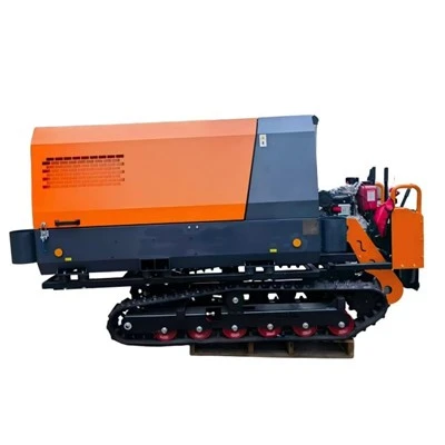 Compressor de ar de parafuso móvel sobre esteiras