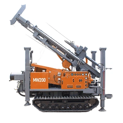 Equipamento de perfuração de poço de água rotativo sobre esteiras de 200m